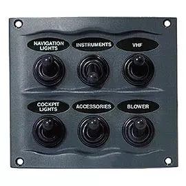 Панель переключателей 6шт с резиновыми колпачками 900-6WP