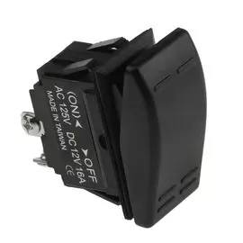 Переключатель двухпозиционный (ON)-OFF 12 В/16А 4Р без фиксации 1 положения AES111852M