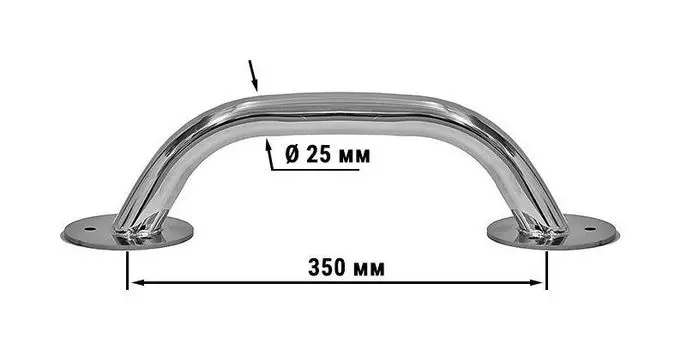 Поручень d25мм, 350 мм 030202T