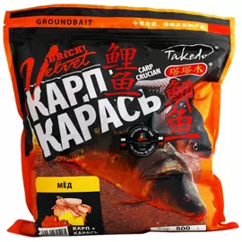Прикормка brick velvet bv0204 (карп+карась) мед, takedo 0,8кг (10 шт) tr-194539