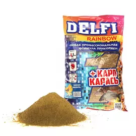 Прикормка DELFI Rainbow (карп + карась; банан, ваниль, зелен., 800 г) tr-194596