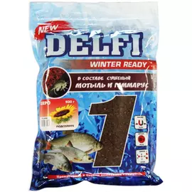 Прикормка зимняя увлажненная DELFI ICE Ready (озеро; подсолнух, коричневая, 500 г) tr-218641