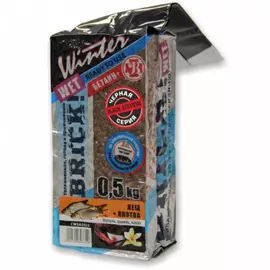 Прикормка зимняя увлажненная TAKEDO BRICK! Ice Black (лещ; халва, мотыль, 500 г) tr-218705