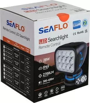 Прожектор с дистанционным управлением черный 10-30В, SeaFlo SFSL2700W01B