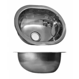 Мойка овальная из нерж. стали 127х305мм 1140