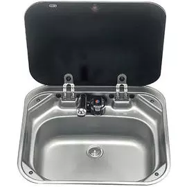 Мойка со смесителем и крышкой, прямоугольная more-10086139