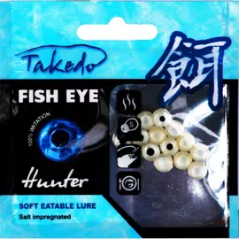 Резина съедобная соленая TAKEDO Hunter Salt Лещевый глаз (7 мм, аромат. мотыль, белый, 15 шт) tr-219167