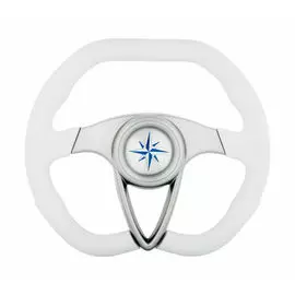 Рулевое колесо BARRACUDA обод белый, спицы серебряные д. 350 мм VN135002-08