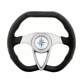 Рулевое колесо BARRACUDA обод черный, спицы серебряные д. 350 мм VN135002-01