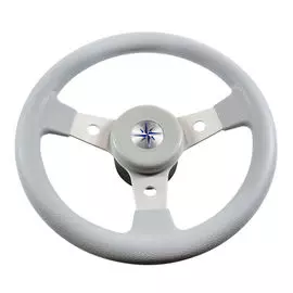 Рулевое колесо DELFINO обод серый,спицы серебряные д. 310 мм VN70103-03