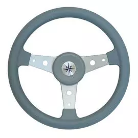 Рулевое колесо DELFINO обод серый,спицы серебряные д. 340 мм VN70401-03