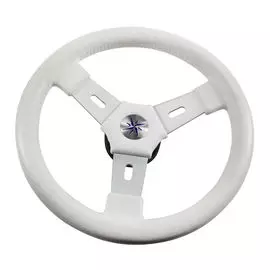 Рулевое колесо ELBA обод белый, спицы серебрянные д.320 мм VN70311-08