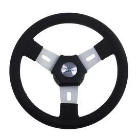 Рулевое колесо ELBA обод черный, спицы серебрянные д.300 мм VN10311-01