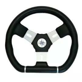 Рулевое колесо ELBA SPORT обод черный, спицы серебряные д. 320 мм VN13321-01