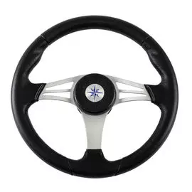 Рулевое колесо ENDURANCE обод черный, спицы серебряные д. 350 мм VN13511-01