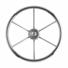 Рулевое колесо LEADER INOX нержавеющий обод серебряные спицы д. 320 мм VN7332-22
