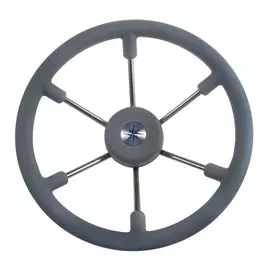 Рулевое колесо LEADER TANEGUM серый обод серебряные спицы д. 360 мм VN7360-03