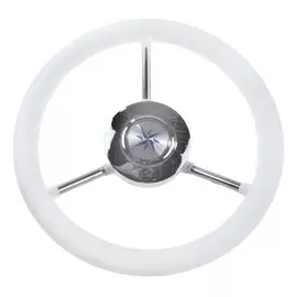 Рулевое колесо LIPARI обод белый, спицы серебряные д. 280 мм VN828022-08