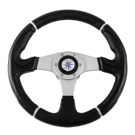 Рулевое колесо ORION обод черный, спицы серебряные д. 355 мм VN960101-01