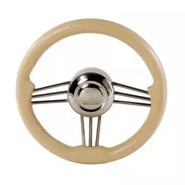 Рулевое колесо Osculati, диаметр 350 мм, цвет кремовый (имитация кожи) 45-173-36