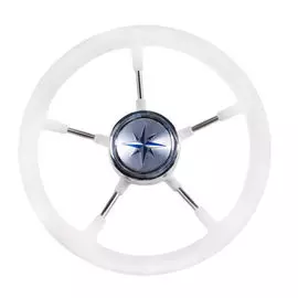 Рулевое колесо RIVA RSL обод белый, спицы серебряные д. 360 мм VN735022-08