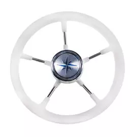 Рулевое колесо RIVA RSL обод белый, спицы серебряные д. 320 мм VN732022-08