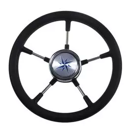 Рулевое колесо RIVA RSL обод черный, спицы серебряные д. 320 мм VN732022-01