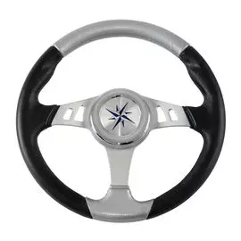 Рулевое колесо SKIPPER обод черносеребристый, спицы серебряные д. 350 мм VN835001-93