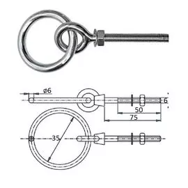Рым-болт 6х50мм 1005-0106