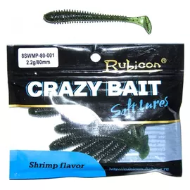 Съедобная силиконовая приманка RUBICON Crazy Bait SWMP 2.2g, 80mm, цвет 001 арт. 8SWMP-80-001 (8 шт) tr-197721