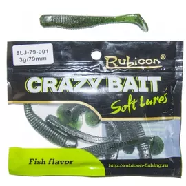 Съедобная силиконовая приманка RUBICON Crazy Bait LJ 3g, 79mm, цвет 001 арт. 8LJ-79-001 (8 шт) tr-197690
