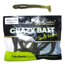 Съедобная силиконовая приманка RUBICON Crazy Bait TGA 4.7g, 86mm, цвет 002 арт. 8TGA-86-002 (6 шт) tr-197681