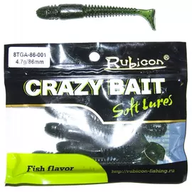 Съедобная силиконовая приманка RUBICON Crazy Bait TGA 4.7g, 86mm, цвет 001 арт. 8TGA-86-001 (6 шт) tr-197680