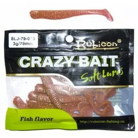 Съедобная силиконовая приманка RUBICON Crazy Bait LJ 3g, 79mm, цвет 010 арт. 8LJ-79-010 (8 шт) tr-197692