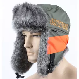 Шапка-ушанка ПРЕСТИЖ Мех Барсук Мембрана Breathable хаки, размер XL tr-222401