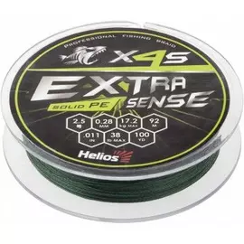 Шнур Helios Extrasense X4S PE Green 92m 2.5/38LB 0.28mm (HS-ES-X4S-2.5/38LB) tr-218897
