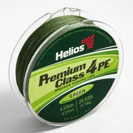 Шнур Helios плетеный PREMIUM CLASS 4 PE BRAID Green 0,23mm/135 (HS-4PFG-23/135 G) tr-119336