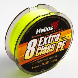 Шнур плетеный Helios EXTRA CLASS 8 PE BRAID Fluorescent Yellow 0,18mm/135 (HS-8PEY-18/135 Y) tr-119305