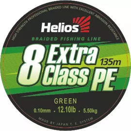 Шнур плетеный Helios EXTRA CLASS 8 PE BRAID Green 0,10mm/135 (HS-8PEG-10/135 G) tr-153230