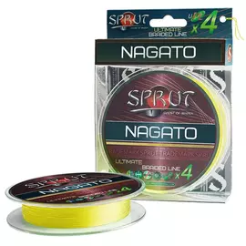 Шнур "Sprut" NAGATO Hard Ultimate Braided Line x4 (140m/Fluo Yellow/0,16mm/13,2kg) tr-231752