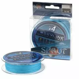 Шнур Зимний "Sprut" SKYLINE Ice Braid PRO x4 (Crystal Blue/0,23mm/18,15kg/70m) tr-222572