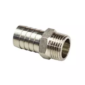 Штуцер латунь, никель 1/2"x18мм fitting1/2_18