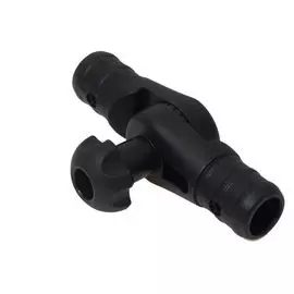 Соединитель для труб d 20 и 29 мм, шаг угла поворота 27 °, черный, Borika Tt193_black