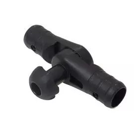 Соединитель для труб d 22 и 29 мм, шаг угла поворота 27 °, черный, Borika Tt223_black