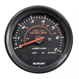 Тахометр 4", 7000 об/мин, Suzuki DF40A-140A/150A-200A, черный 3420093J42000