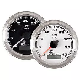 Тахометр со счетчиком моточасов, 6000 об/мин, белый циферблат more-10252268