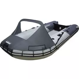 Тент носовой с окном для лодок ПВХ 410-440, Oxford 600D, темно-серый tent410-440N_dark_grey