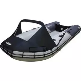 Тент носовой с окном для лодок ПВХ 370-400, Oxford 600D, черный tent370-400N_black