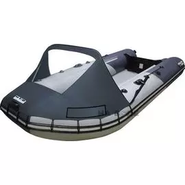 Тент носовой с окном для лодок ПВХ 450-500, Oxford 600D, серый tent450-500N_gray