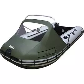 Тент носовой с окном и таргой для лодки ПВХ, 300-360, Oxford 600D, хаки tent300-360TNOT_haki